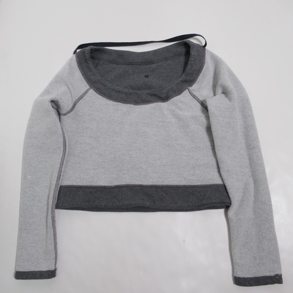 Lululemon Women's Good Karma Pullover Heathered Coal Size 6 Cotton - Picture 8 of 12